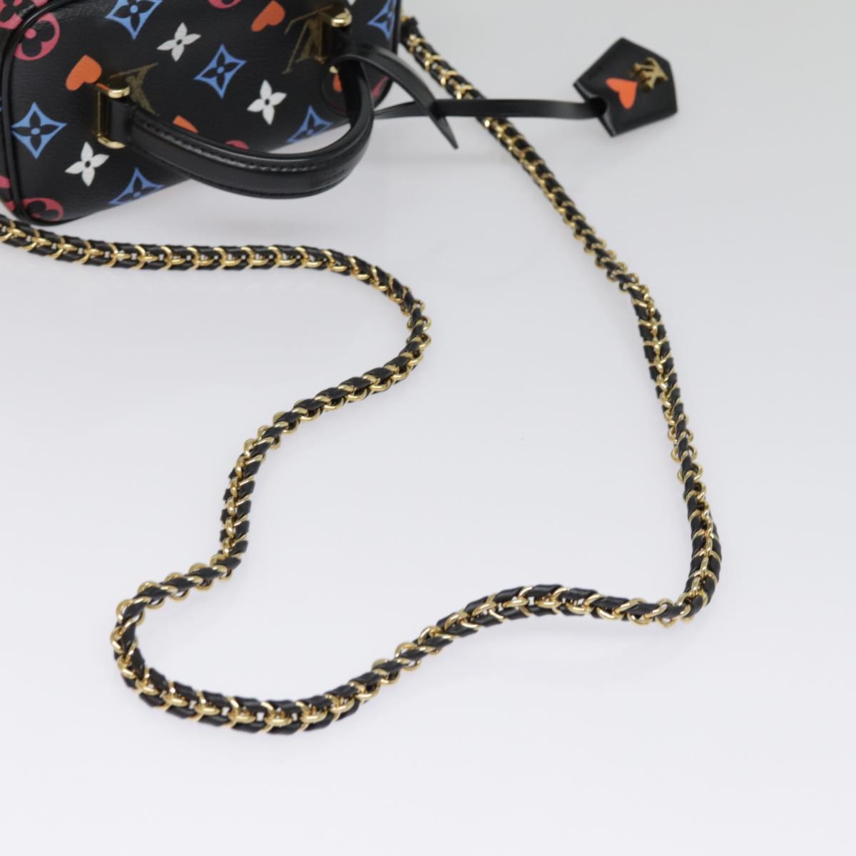 LOUIS VUITTON Monogram Game On Vanity PM Hand Bag Black M57482 LV 89082S