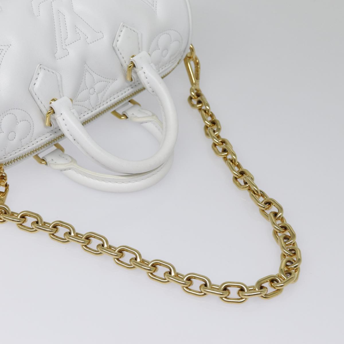 LOUIS VUITTON Bubble Glam Papillon BB Hand Bag Snow M59827 LV 89083SA