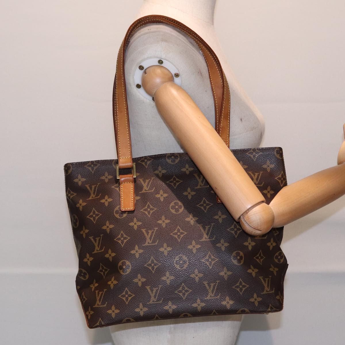 LOUIS VUITTON Monogram Cabas Piano Tote Bag M51148 LV 89090