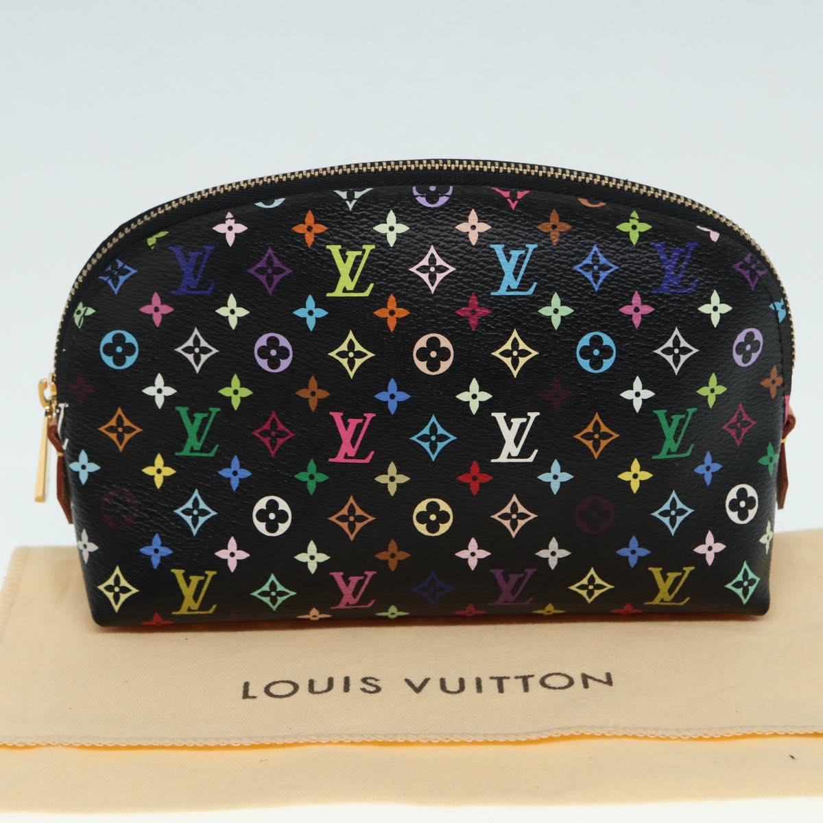 LOUIS VUITTON Monogram Multicolor Pochette Cosmetic Pouch M47355 LV 89104
