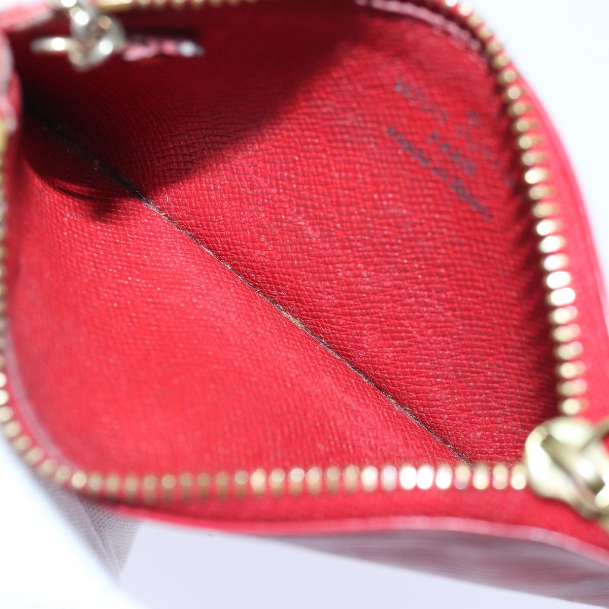 LOUIS VUITTON Epi Pochette Cles Coin Purse Red M63807 LV 89105