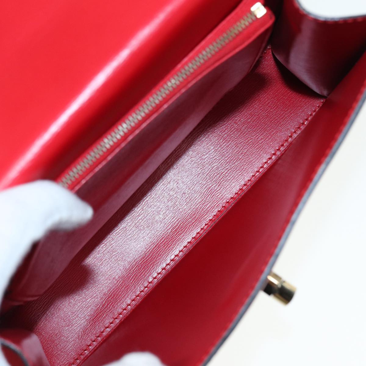 LOUIS VUITTON Epi Malesherbes Hand Bag Red M52377 LV 89112