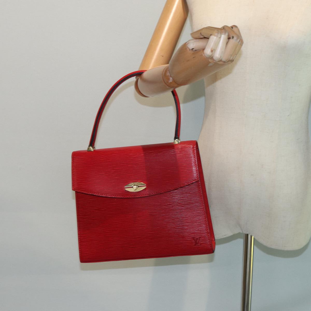 LOUIS VUITTON Epi Malesherbes Hand Bag Red M52377 LV 89112