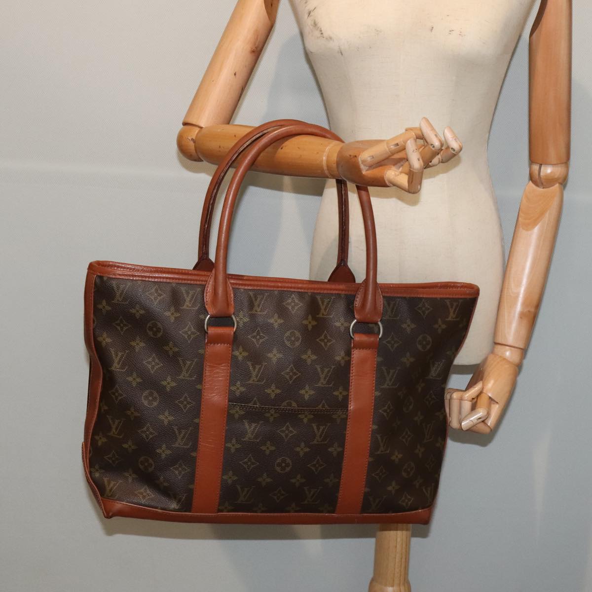 LOUIS VUITTON Monogram Sac Weekend PM Tote Bag M42425 LV 89123