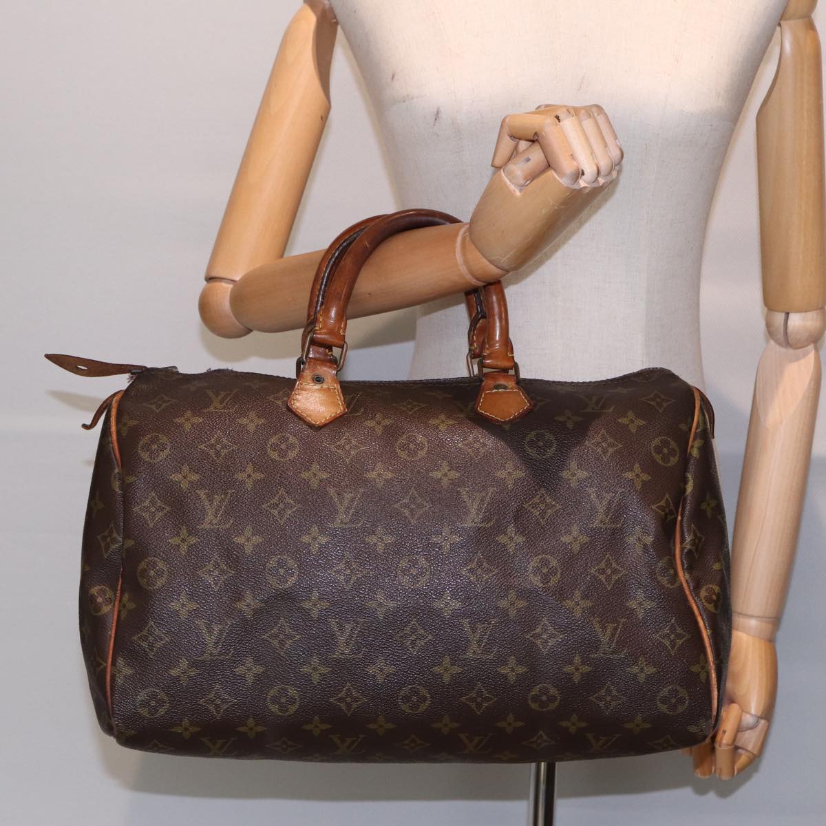 LOUIS VUITTON Monogram Speedy 35 Hand Bag M41524 LV 89127