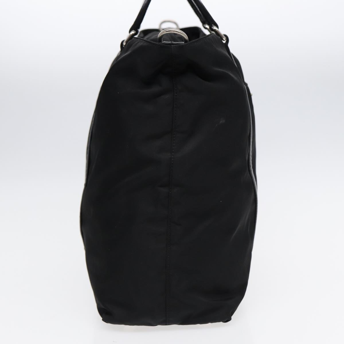 Luxury Prada Hand Bag Nylon 2way Black Silver  89129