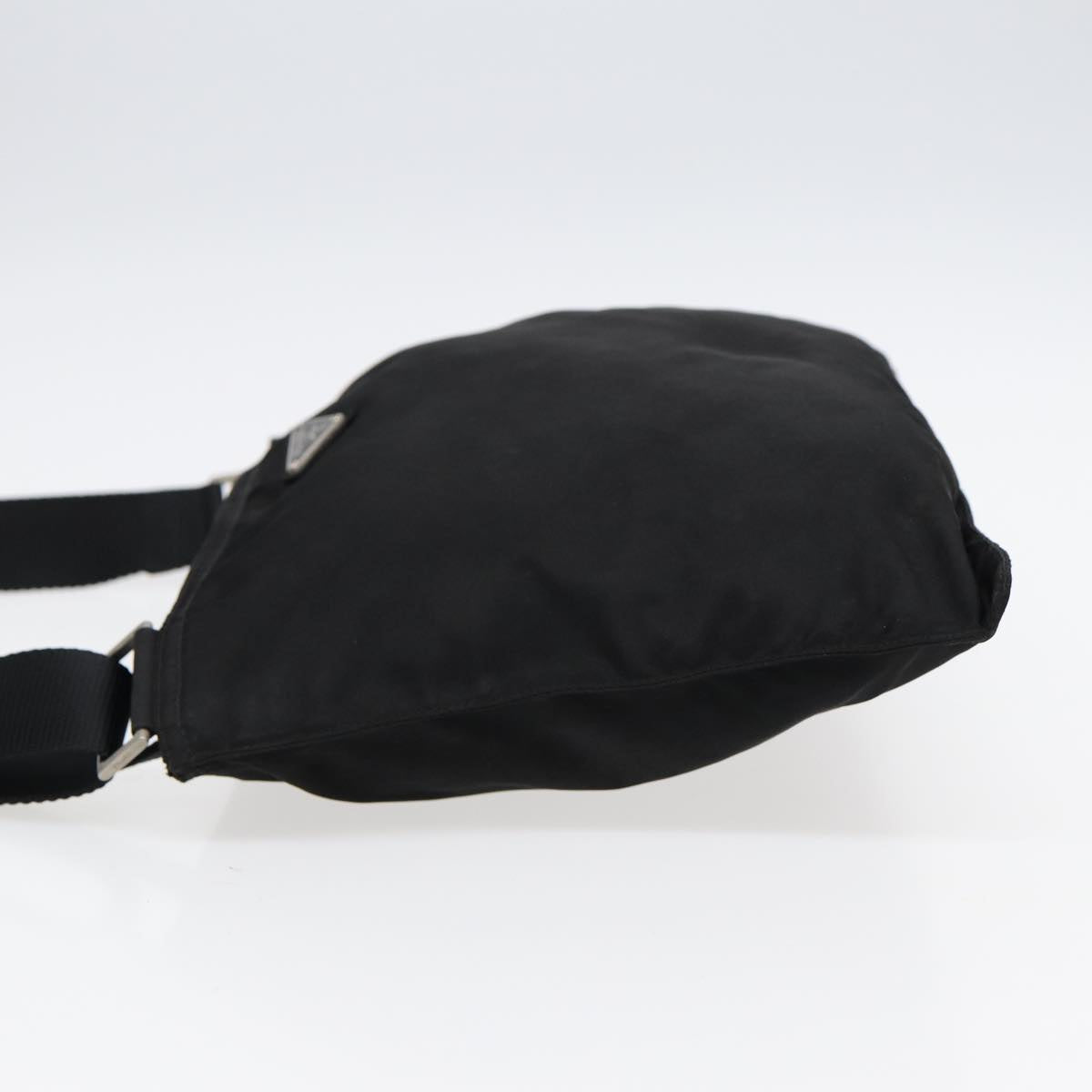 Luxury Prada Shoulder Bag Nylon Black Silver  89130