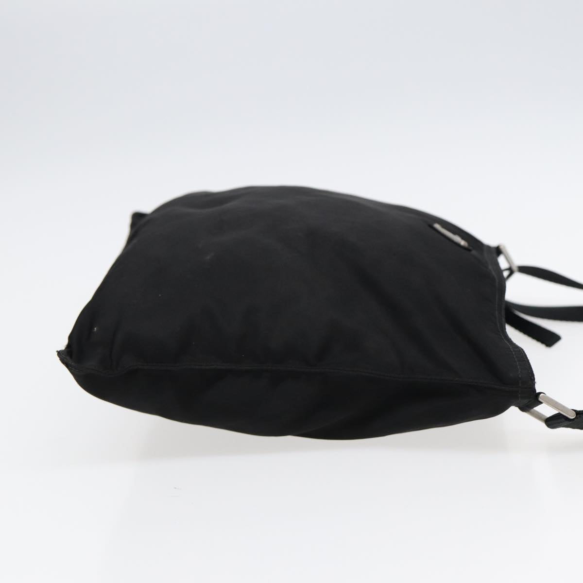 Luxury Prada Shoulder Bag Nylon Black Silver  89130