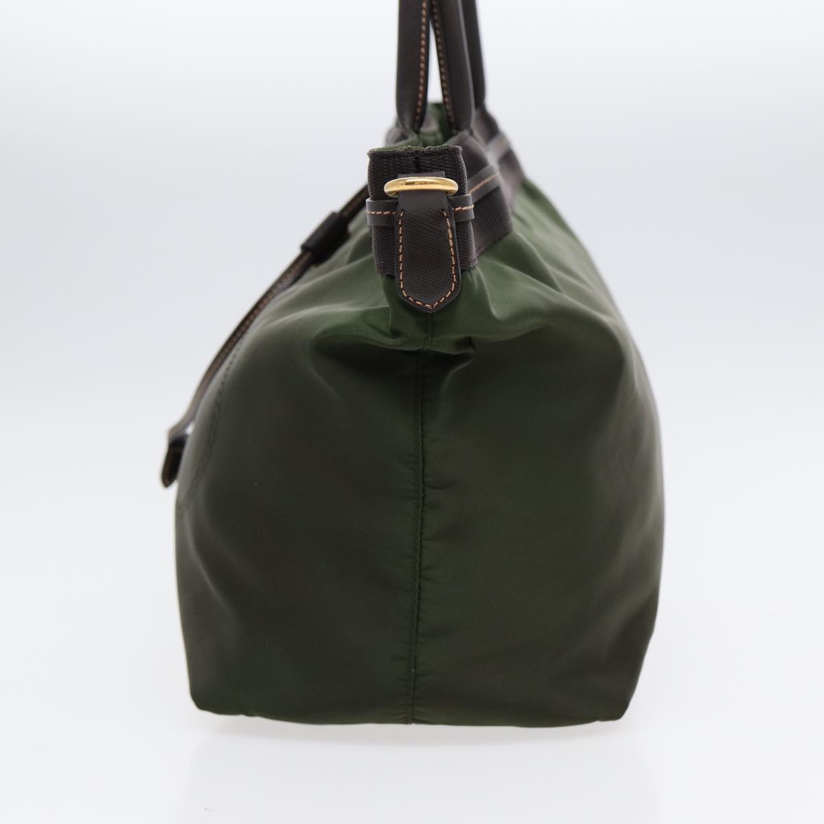 Luxury Prada Hand Bag Nylon 2way Khaki Gold  89132