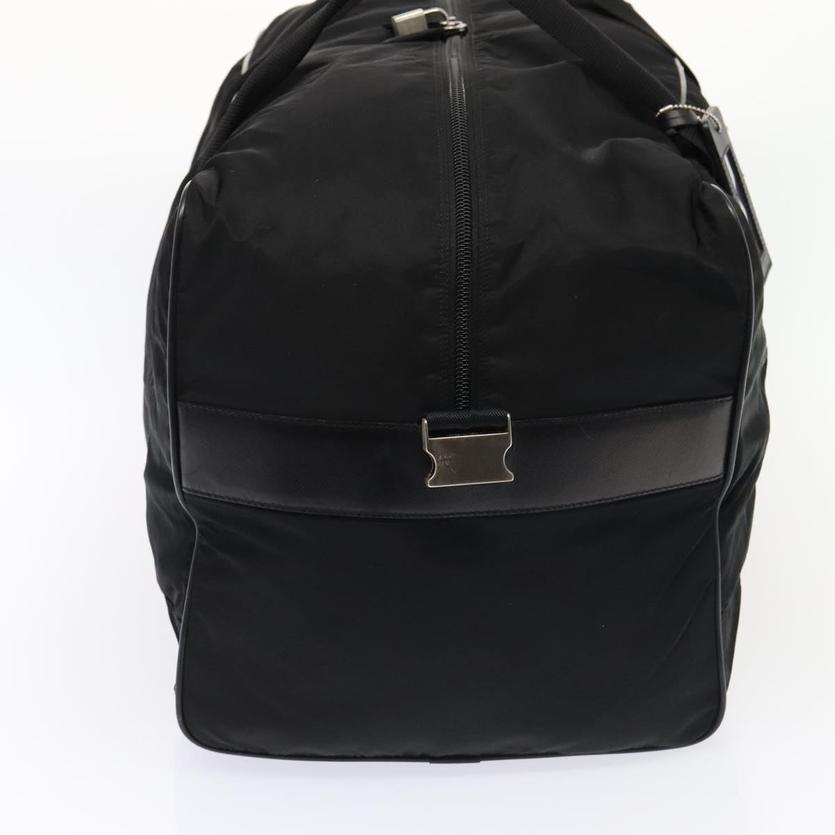 Luxury Prada Boston Bag Nylon 2way Black Silver  89134