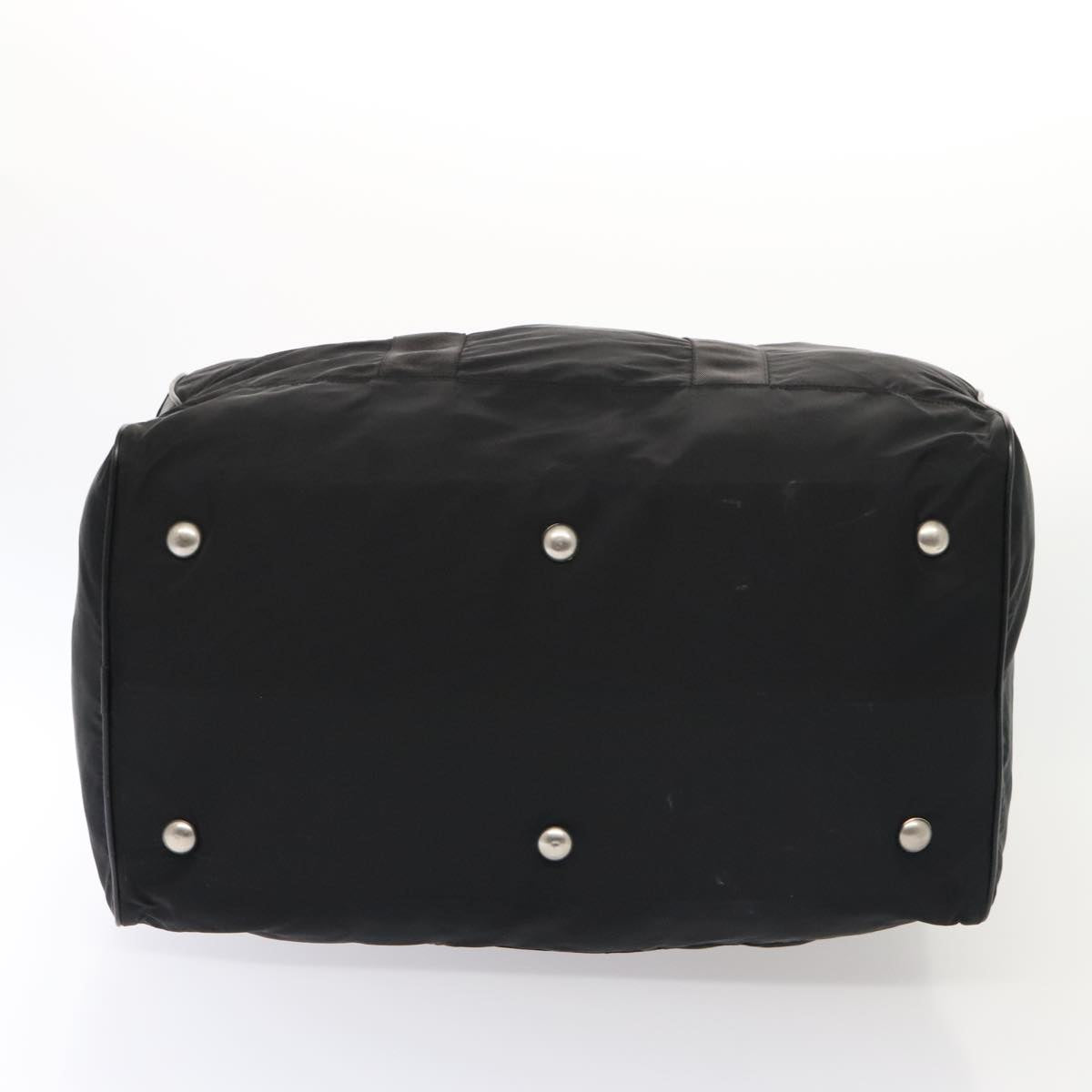 Luxury Prada Boston Bag Nylon 2way Black Silver  89134