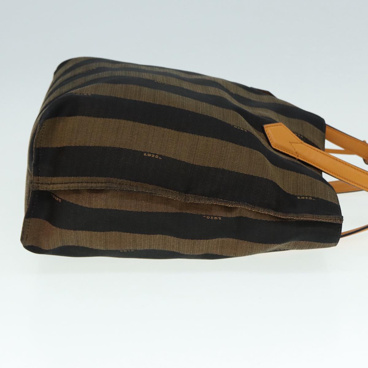 Luxury Fendi Pecan Canvas Tote Bag Brown Black gold89144