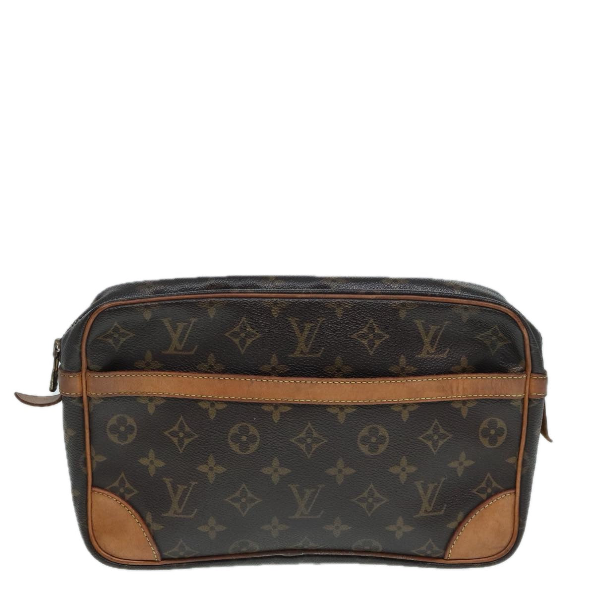 LOUIS VUITTON Monogram Compiegne 28 Clutch Bag M51845 LV 89178