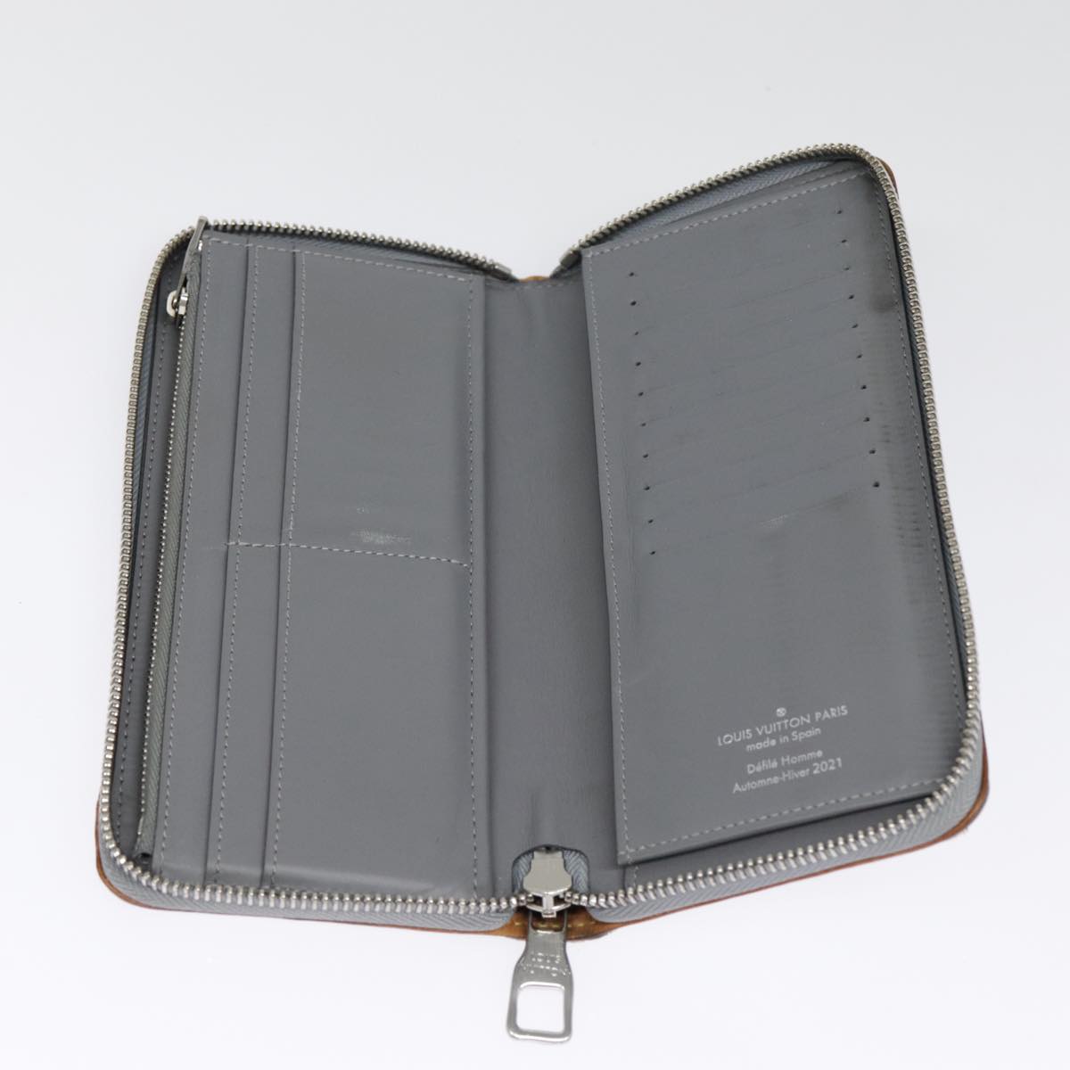 LOUIS VUITTON Monogram Mirror Zippy Wallet Vertical Silver M80808 LV 89181