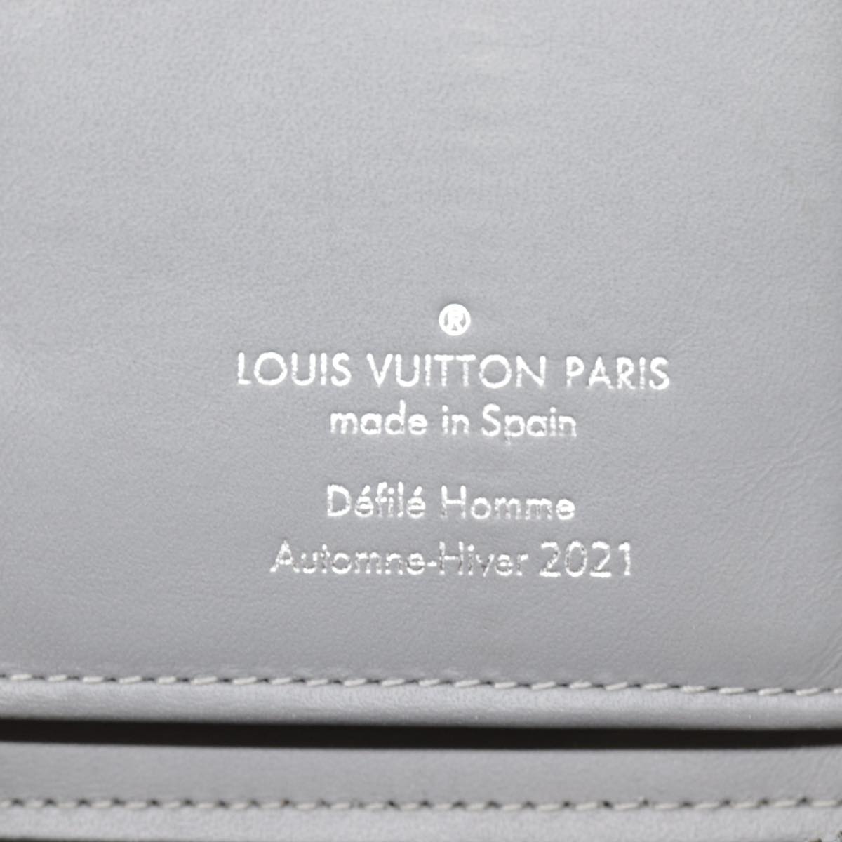 LOUIS VUITTON Monogram Mirror Zippy Wallet Vertical Silver M80808 LV 89181
