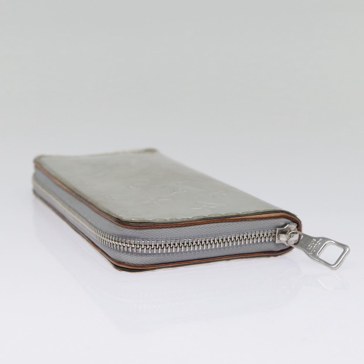 LOUIS VUITTON Monogram Mirror Zippy Wallet Vertical Silver M80808 LV 89181