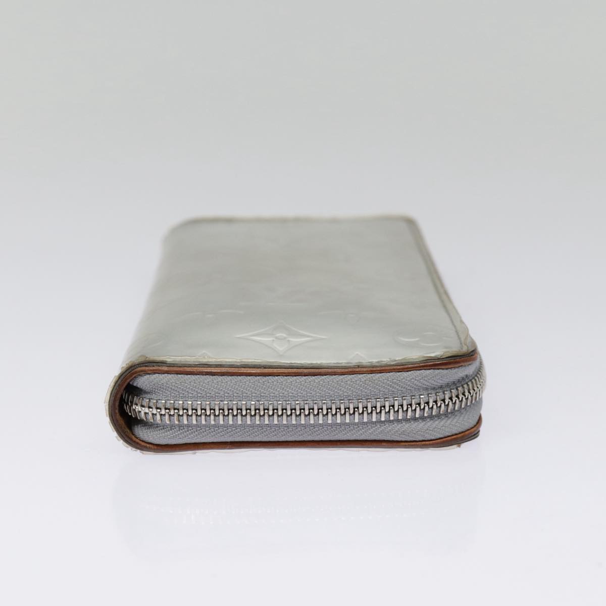 LOUIS VUITTON Monogram Mirror Zippy Wallet Vertical Silver M80808 LV 89181