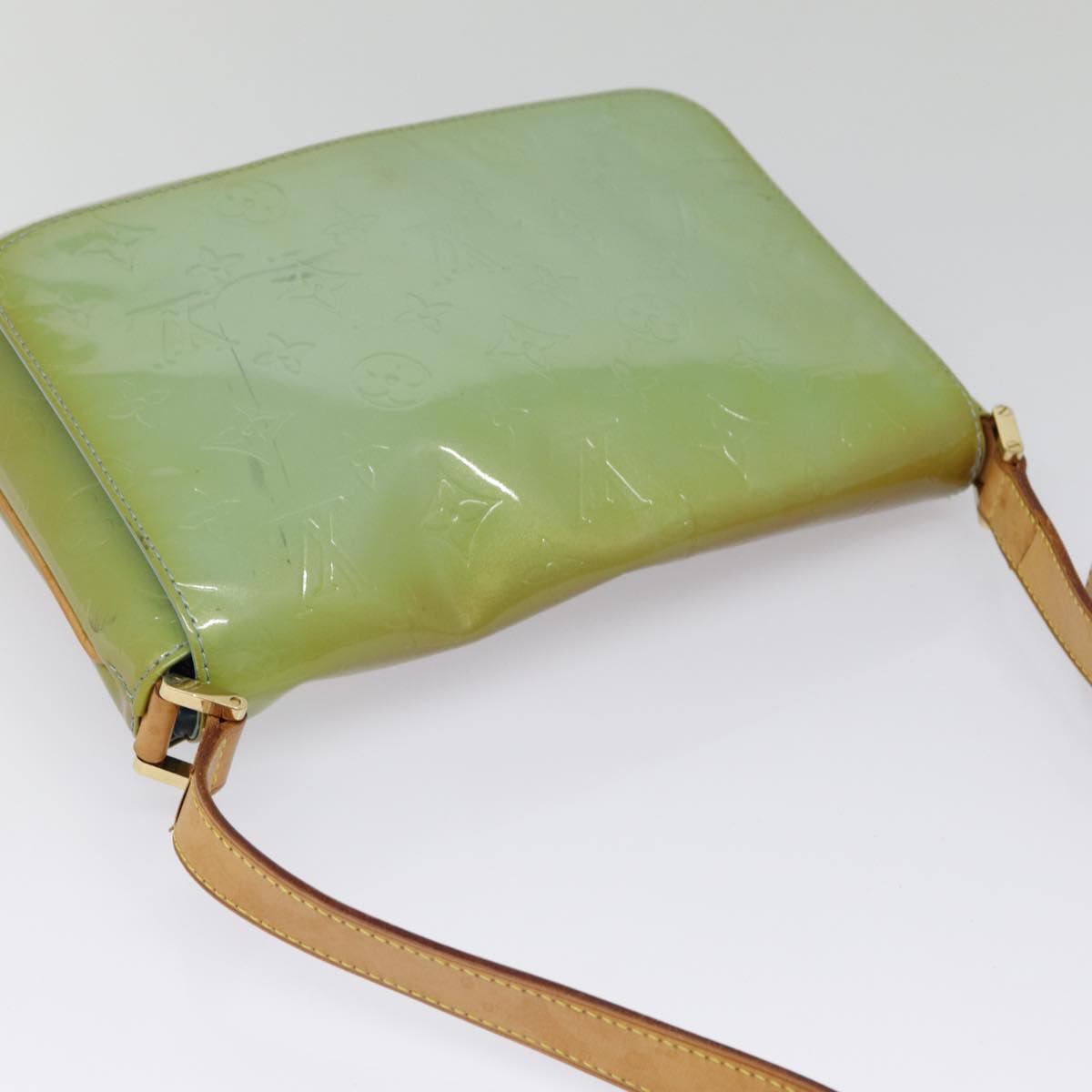 LOUIS VUITTON Monogram Vernis Thompson Street Bag Baby Blue M91009 89182