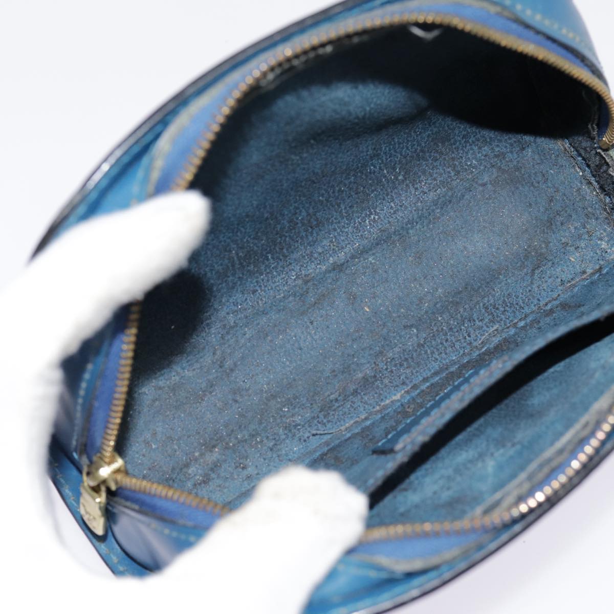 LOUIS VUITTON Epi Dauphine PM Pouch Blue M48445 LV 89185
