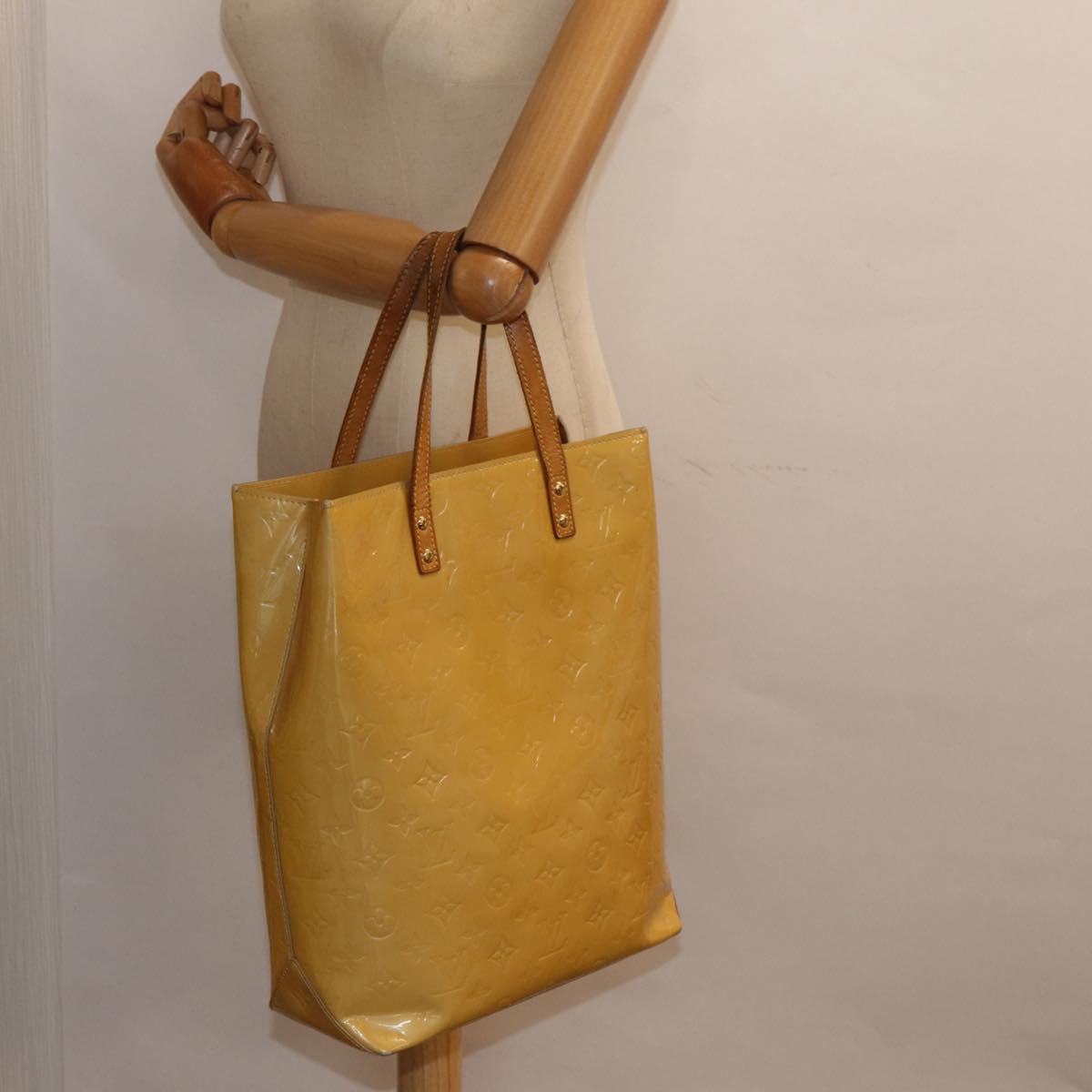LOUIS VUITTON Monogram Vernis Reade MM Hand Bag Noisette M91141 LV 89188