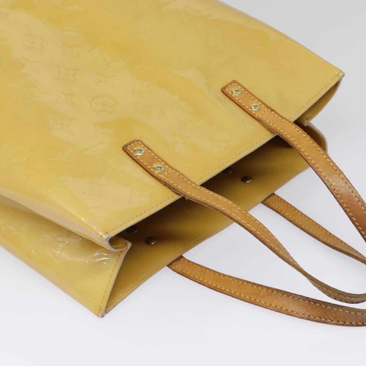 LOUIS VUITTON Monogram Vernis Reade MM Hand Bag Noisette M91141 LV 89188