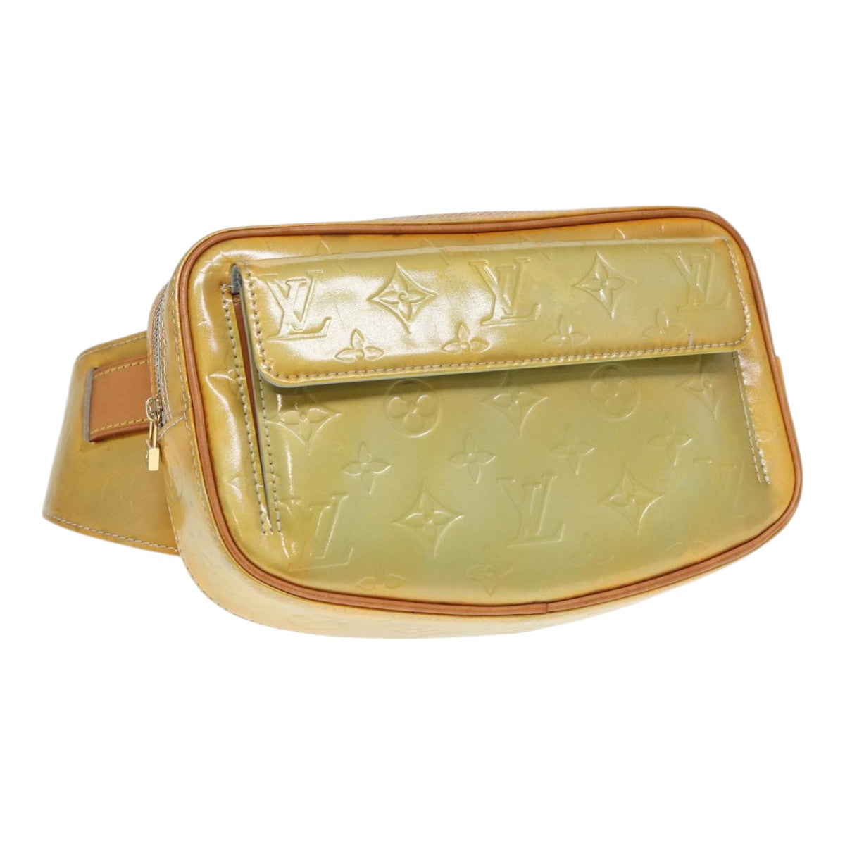 LOUIS VUITTON Monogram Vernis Fulton Waist bag Gris M91041 LV 89189