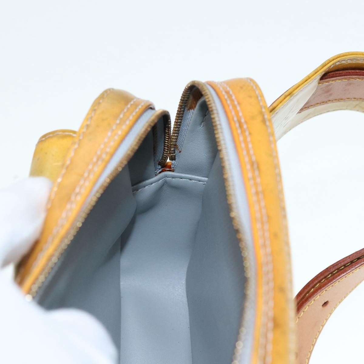LOUIS VUITTON Monogram Vernis Fulton Waist bag Gris M91041 LV 89189
