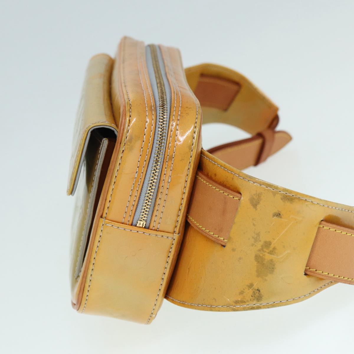 LOUIS VUITTON Monogram Vernis Fulton Waist bag Gris M91041 LV 89189
