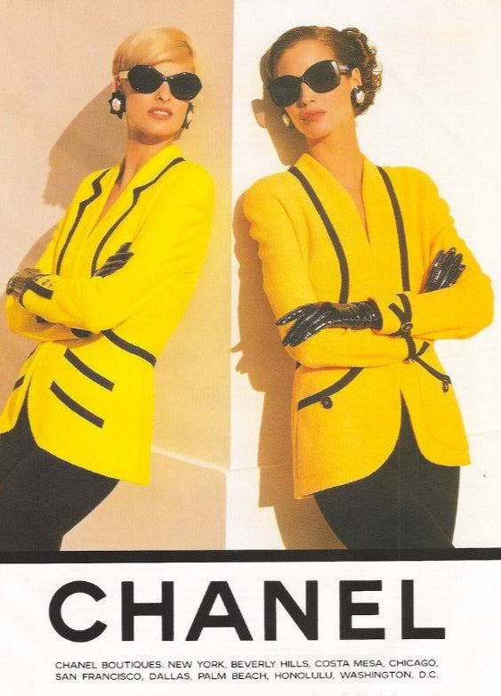 Luxury Chanel 1993 contrast trimming single-button jacket #42