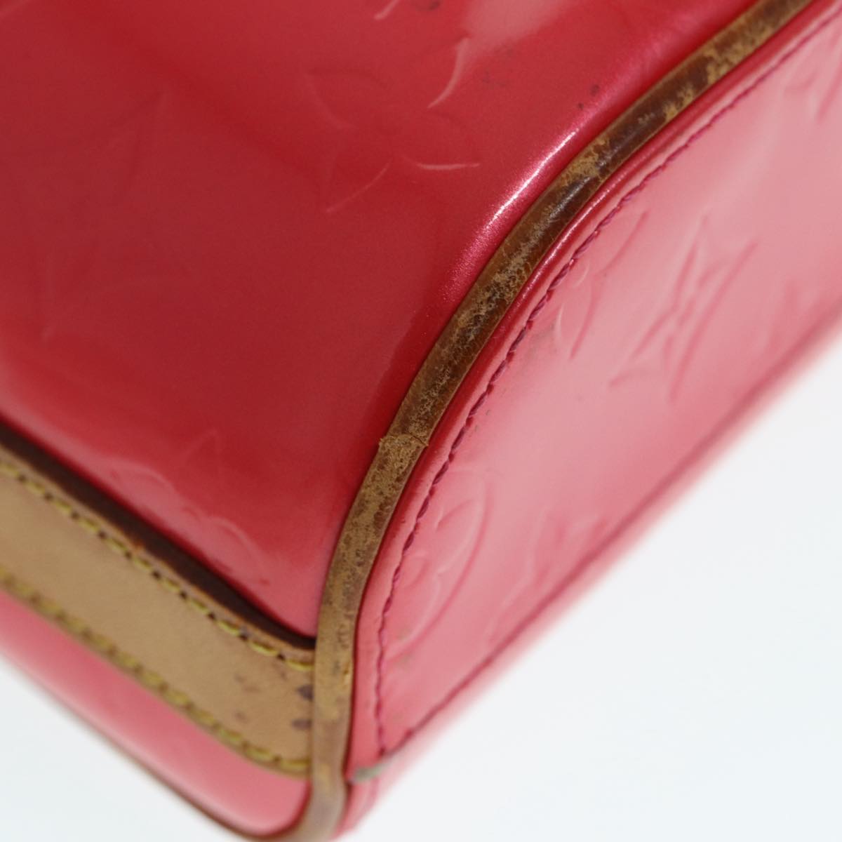 LOUIS VUITTON Monogram Vernis Sullivan Vertical Bag Pink M91259 LV 89190