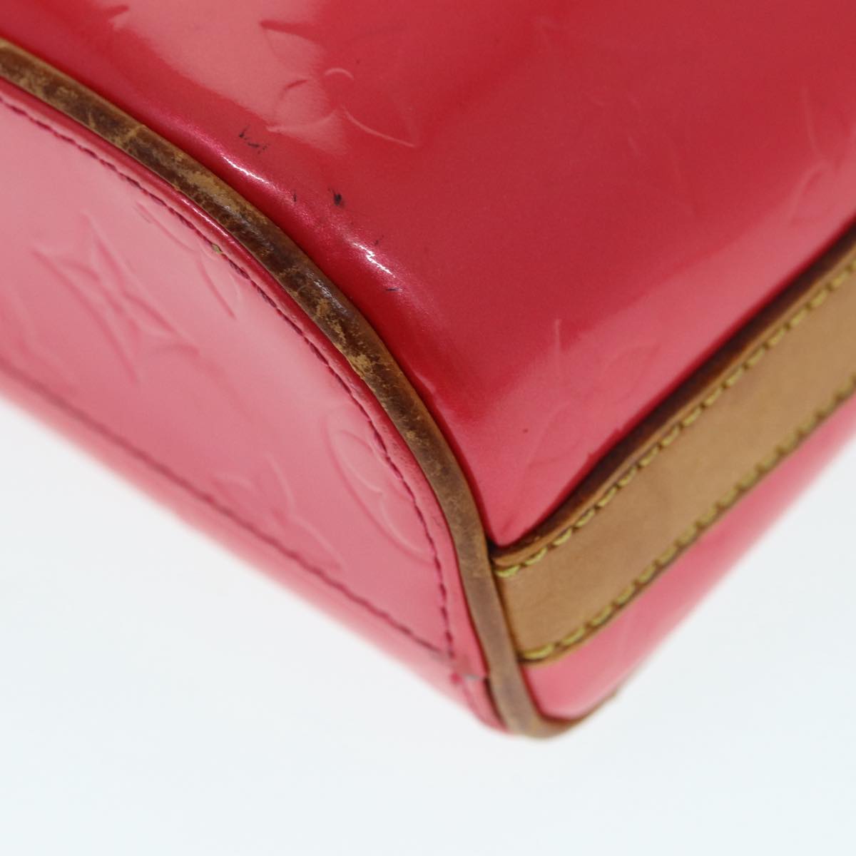LOUIS VUITTON Monogram Vernis Sullivan Vertical Bag Pink M91259 LV 89190