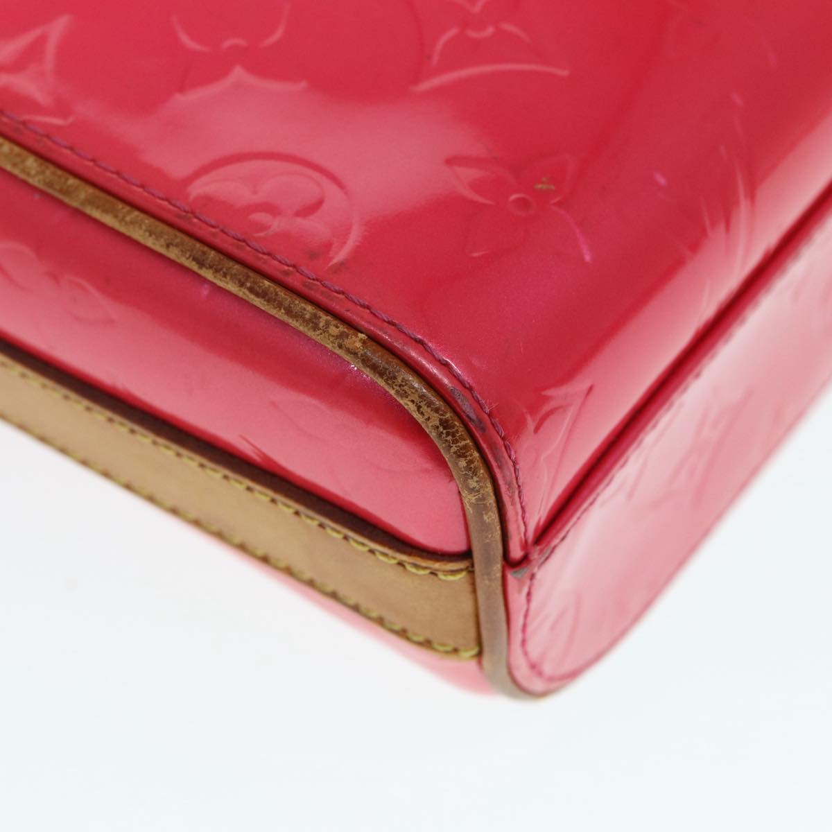 LOUIS VUITTON Monogram Vernis Sullivan Vertical Bag Pink M91259 LV 89190