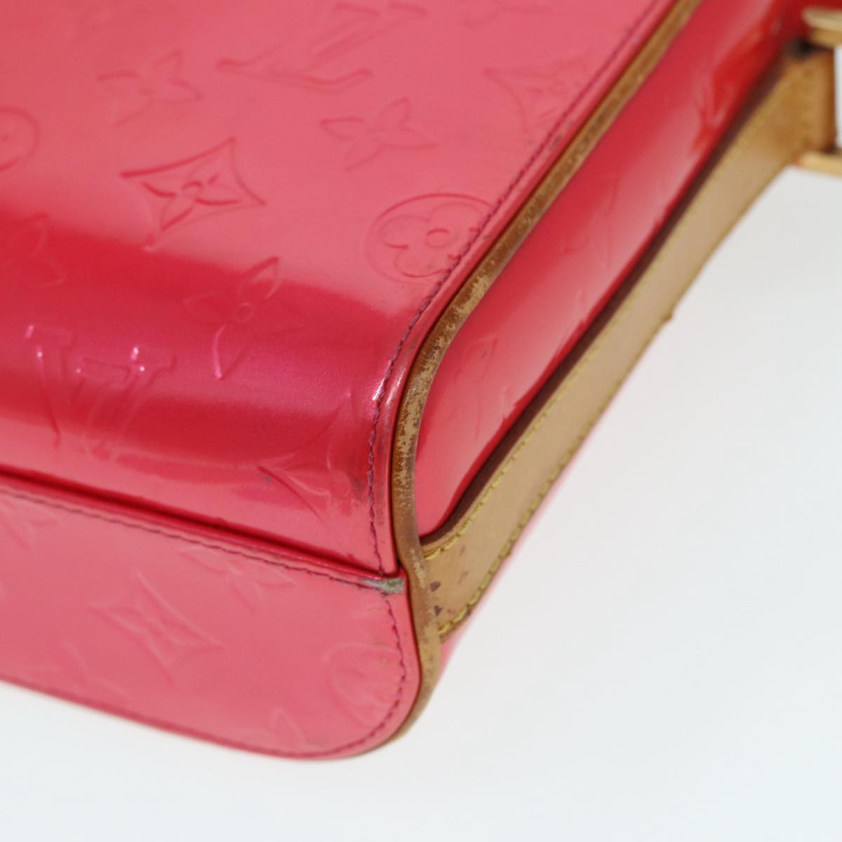 LOUIS VUITTON Monogram Vernis Sullivan Vertical Bag Pink M91259 LV 89190
