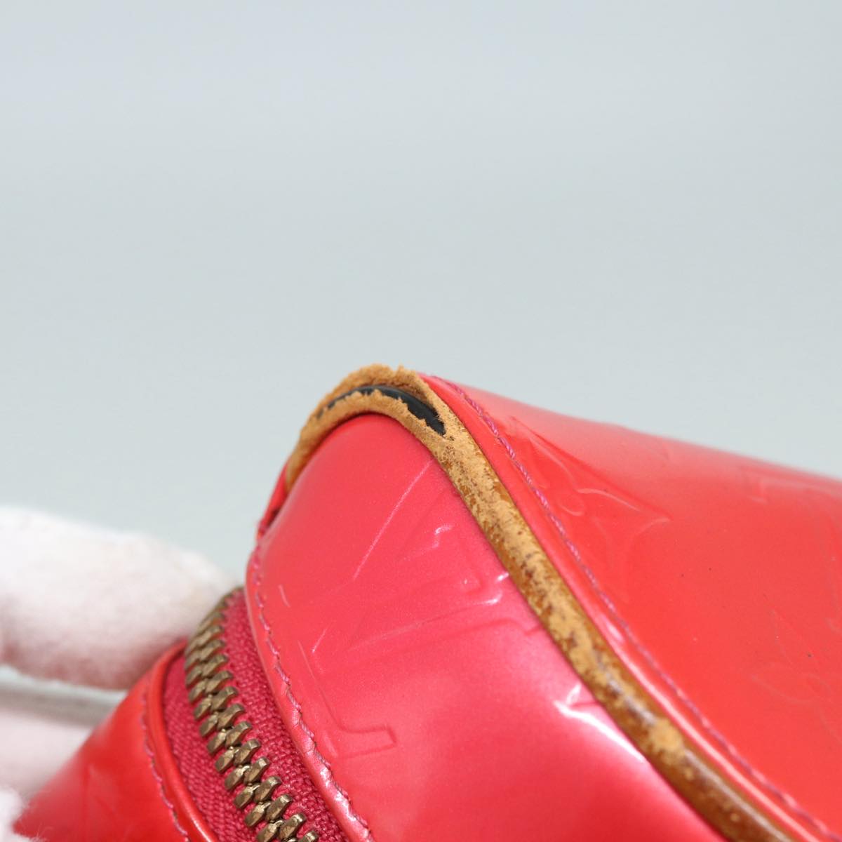 LOUIS VUITTON Monogram Vernis Sullivan Vertical Bag Pink M91259 LV 89190