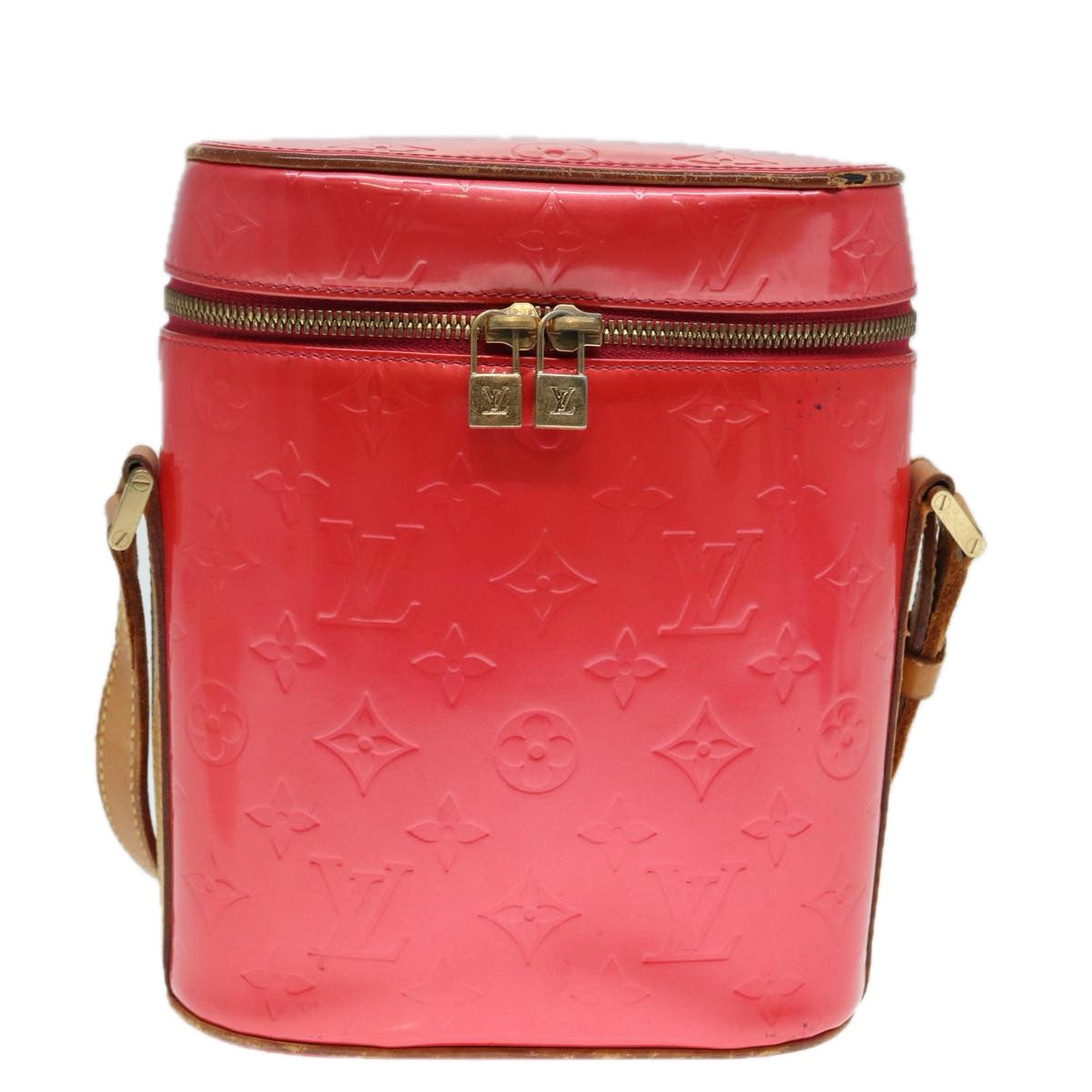 LOUIS VUITTON Monogram Vernis Sullivan Vertical Bag Pink M91259 LV 89190