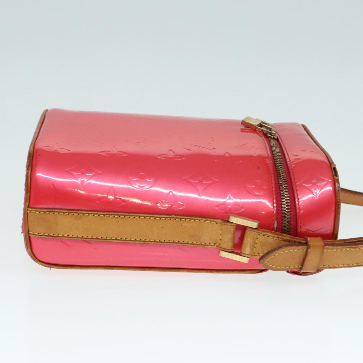 LOUIS VUITTON Monogram Vernis Sullivan Vertical Bag Pink M91259 LV 89190
