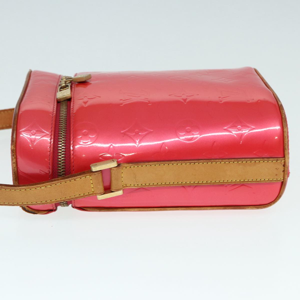 LOUIS VUITTON Monogram Vernis Sullivan Vertical Bag Pink M91259 LV 89190