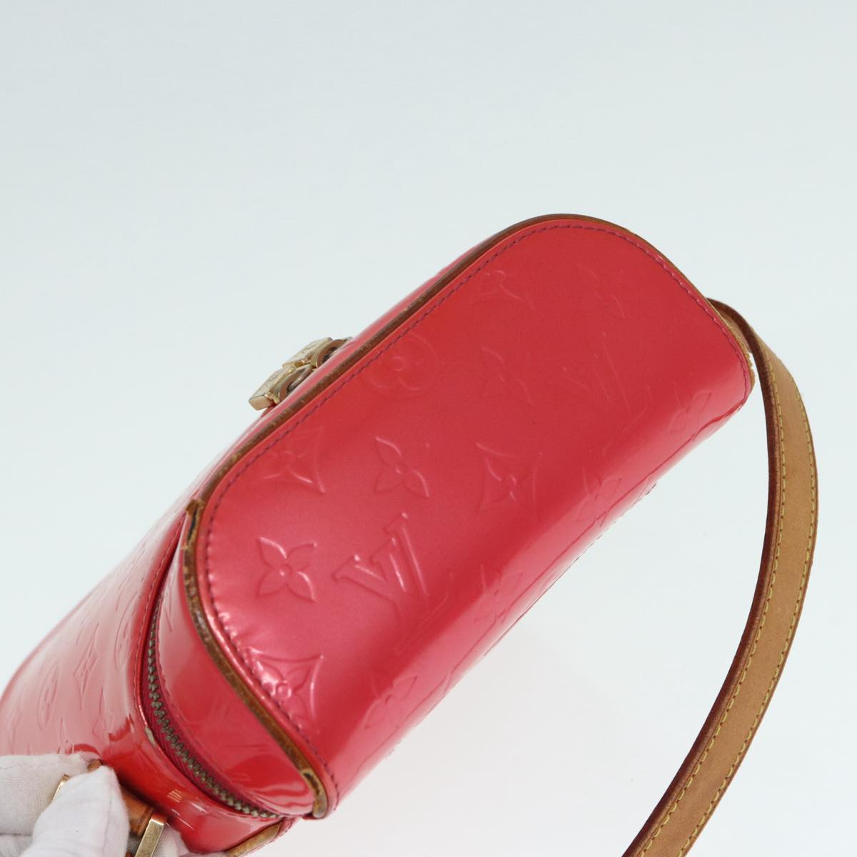 LOUIS VUITTON Monogram Vernis Sullivan Vertical Bag Pink M91259 LV 89190
