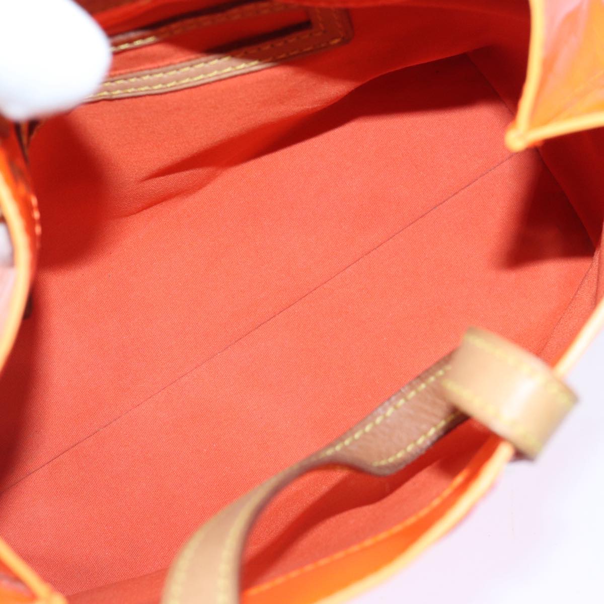 LOUIS VUITTON Monogram Vernis Fluo Reade PM Hand Bag Red M91903 LV 89191