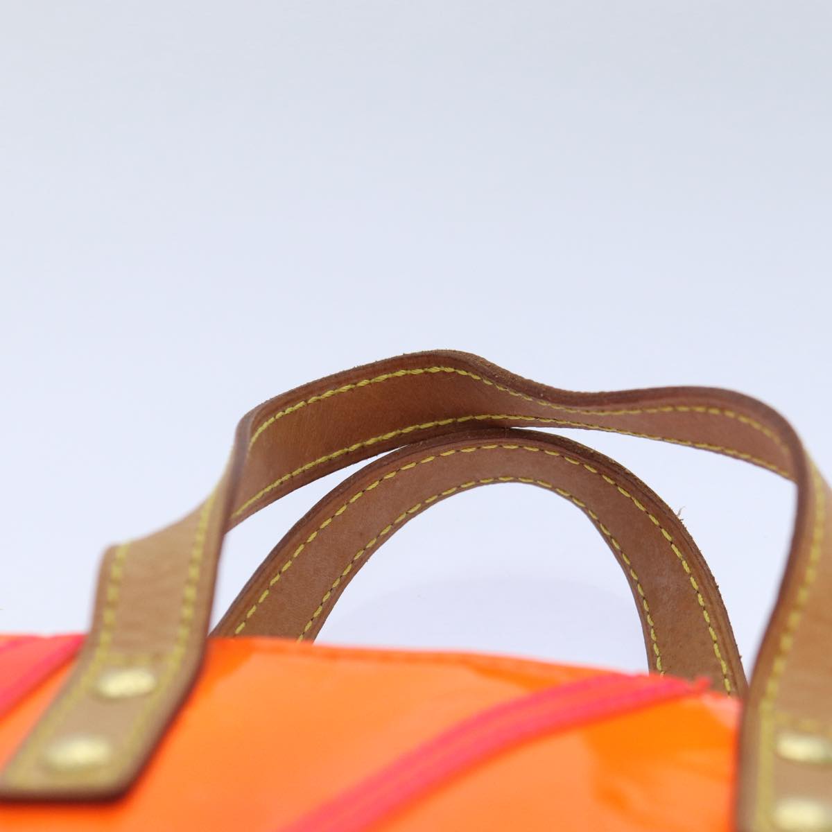 LOUIS VUITTON Monogram Vernis Fluo Reade PM Hand Bag Red M91903 LV 89191