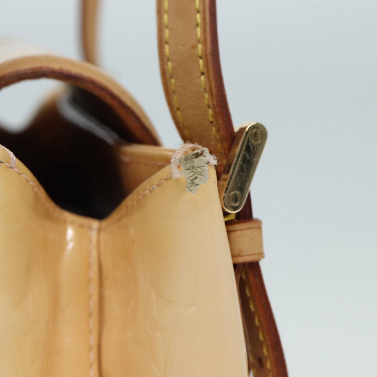 LOUIS VUITTON Vernis Biscayne Bay GM Bag Marshmallow Pink M91284 LV 89195