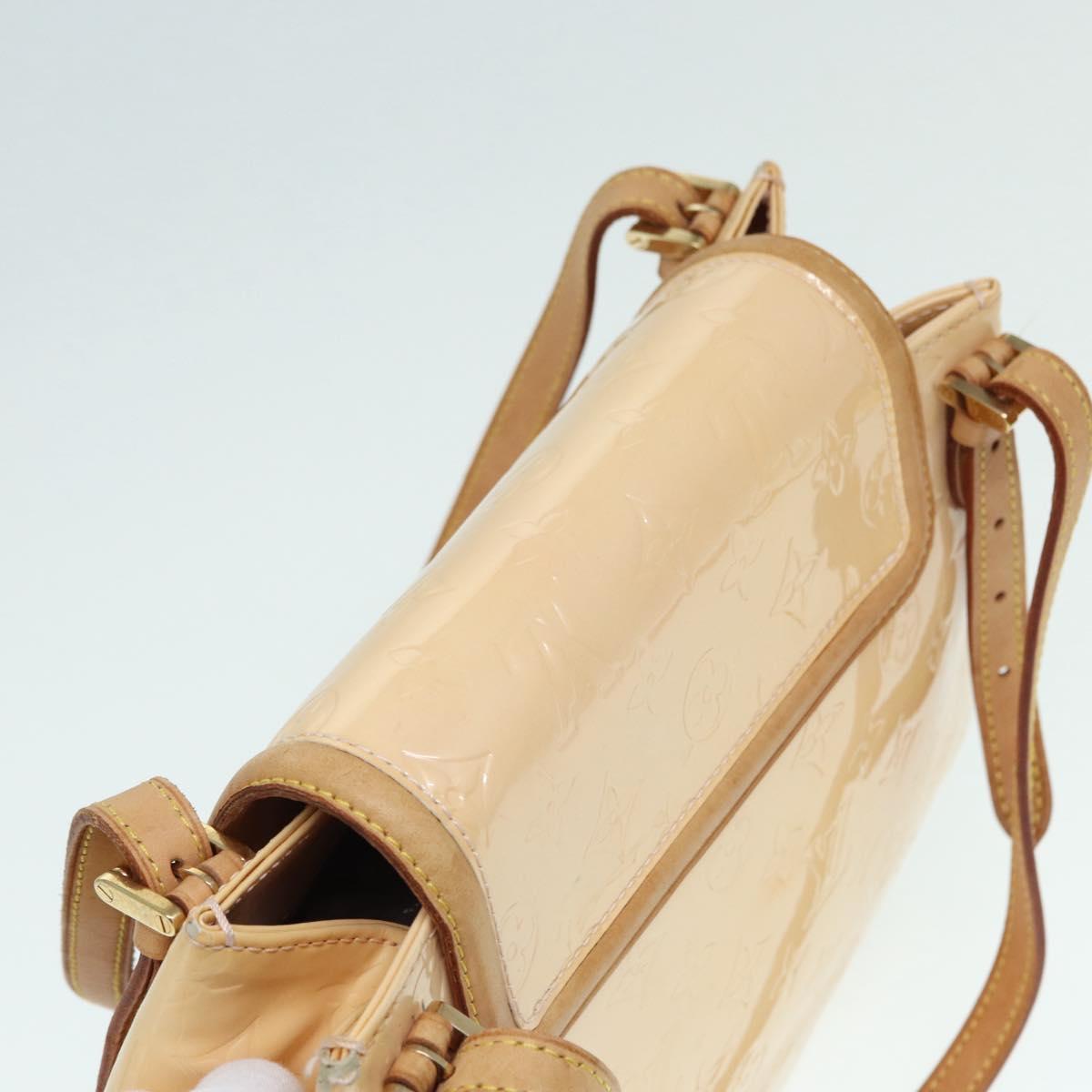 LOUIS VUITTON Vernis Biscayne Bay GM Bag Marshmallow Pink M91284 LV 89195