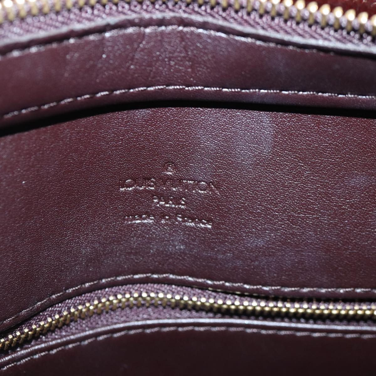LOUIS VUITTON Monogram Vernis Houston Hand Bag Amarante M91999 LV 89196