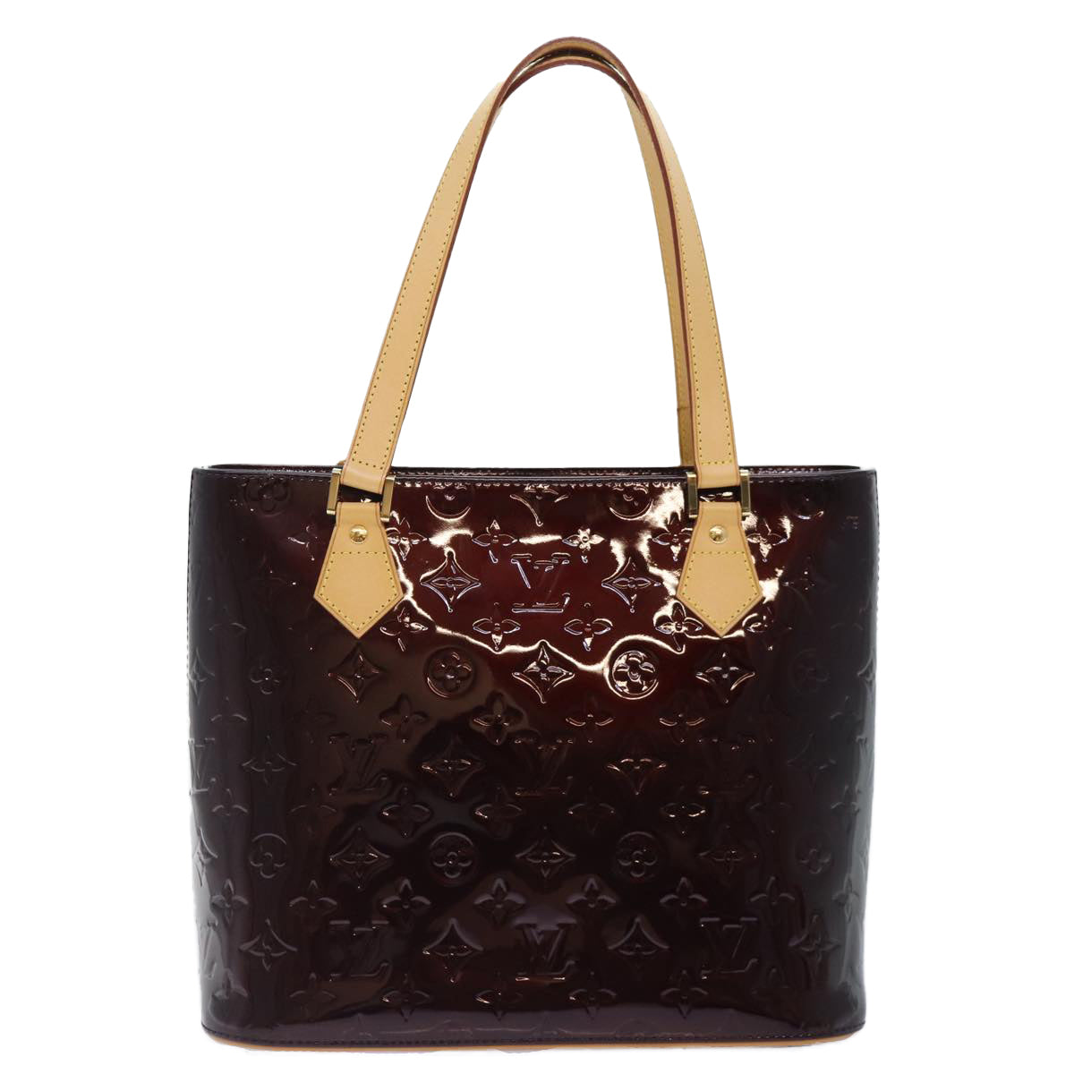 LOUIS VUITTON Monogram Vernis Houston Hand Bag Amarante M91999 LV 89196
