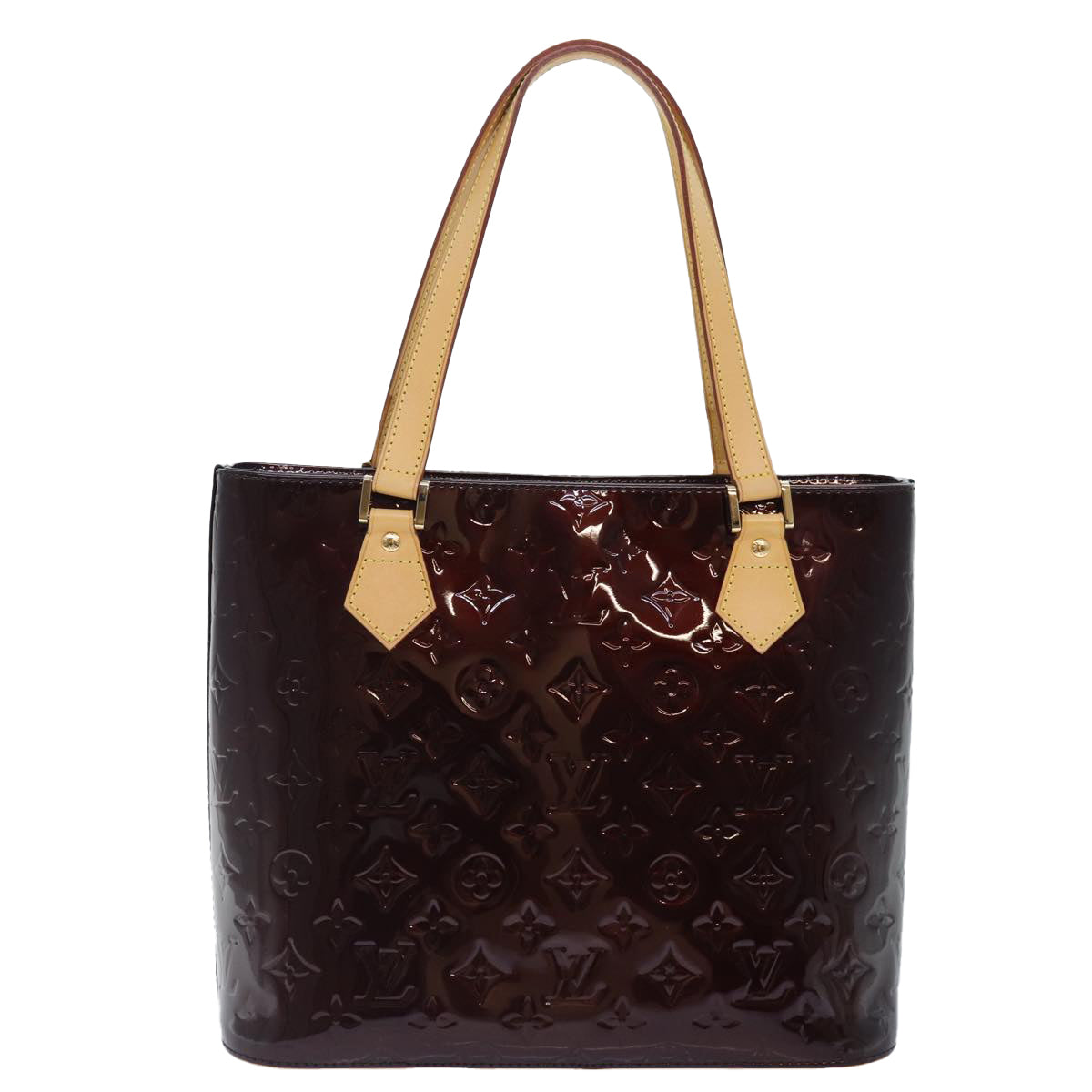LOUIS VUITTON Monogram Vernis Houston Hand Bag Amarante M91999 LV 89196
