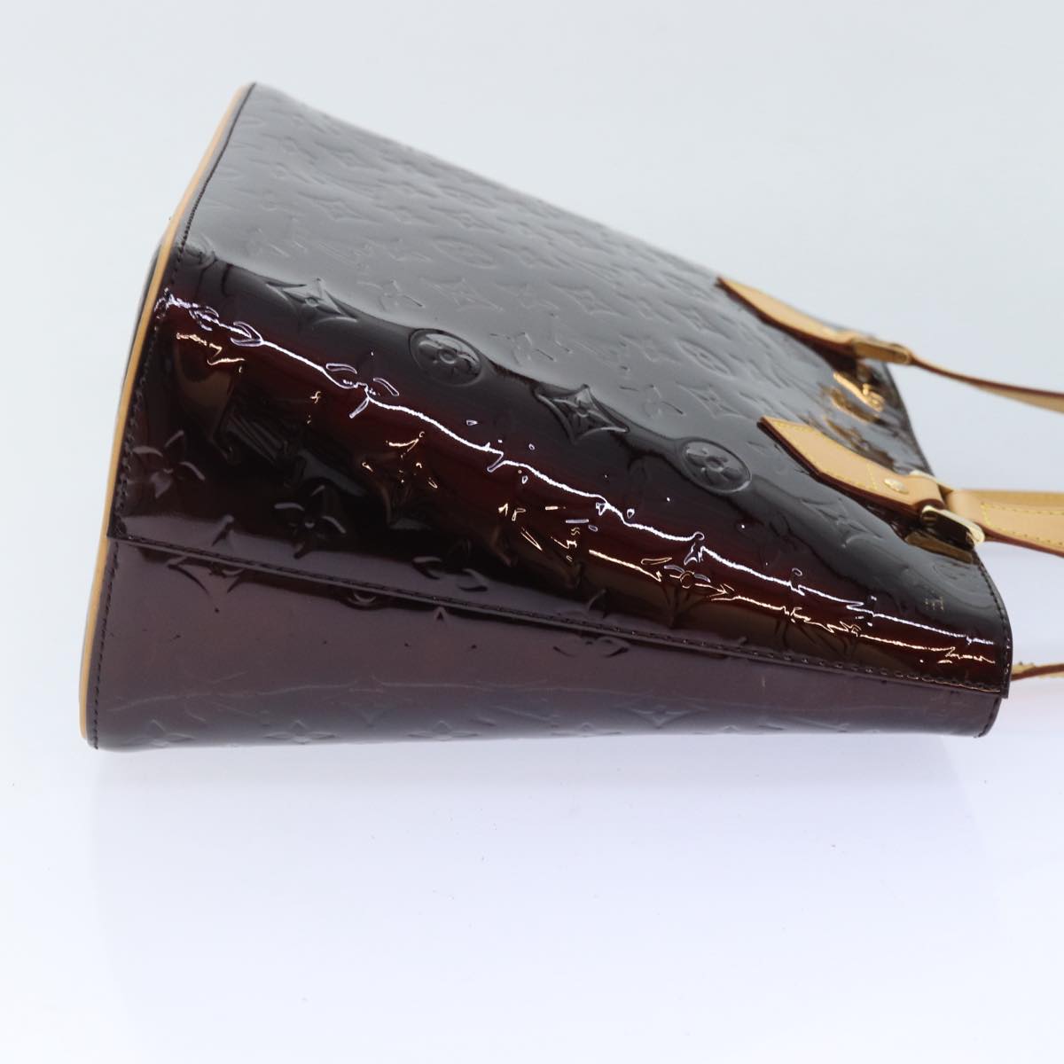 LOUIS VUITTON Monogram Vernis Houston Hand Bag Amarante M91999 LV 89196