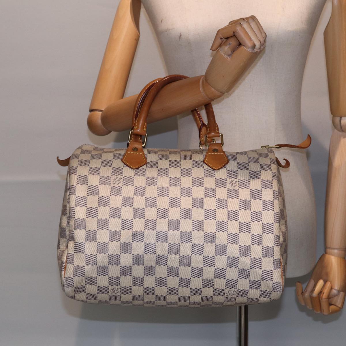 LOUIS VUITTON Damier Azur Speedy 30 Hand Bag N41533 LV 89200