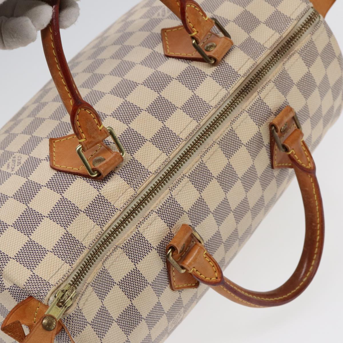 LOUIS VUITTON Damier Azur Speedy 30 Hand Bag N41533 LV 89200