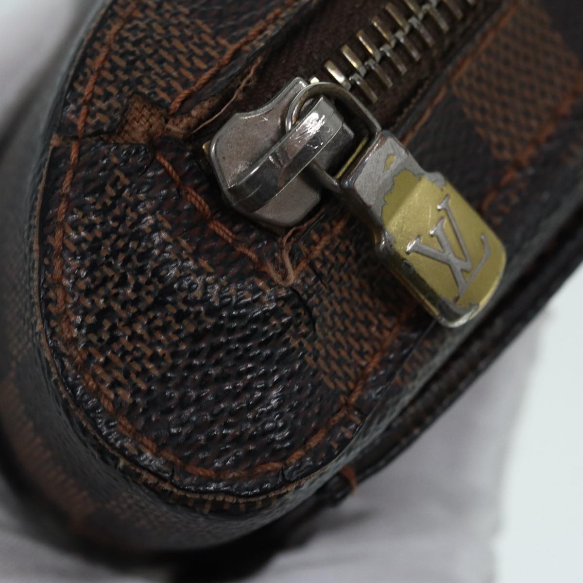 LOUIS VUITTON Damier Ebene Geronimos Shoulder Bag N51994 LV 89212
