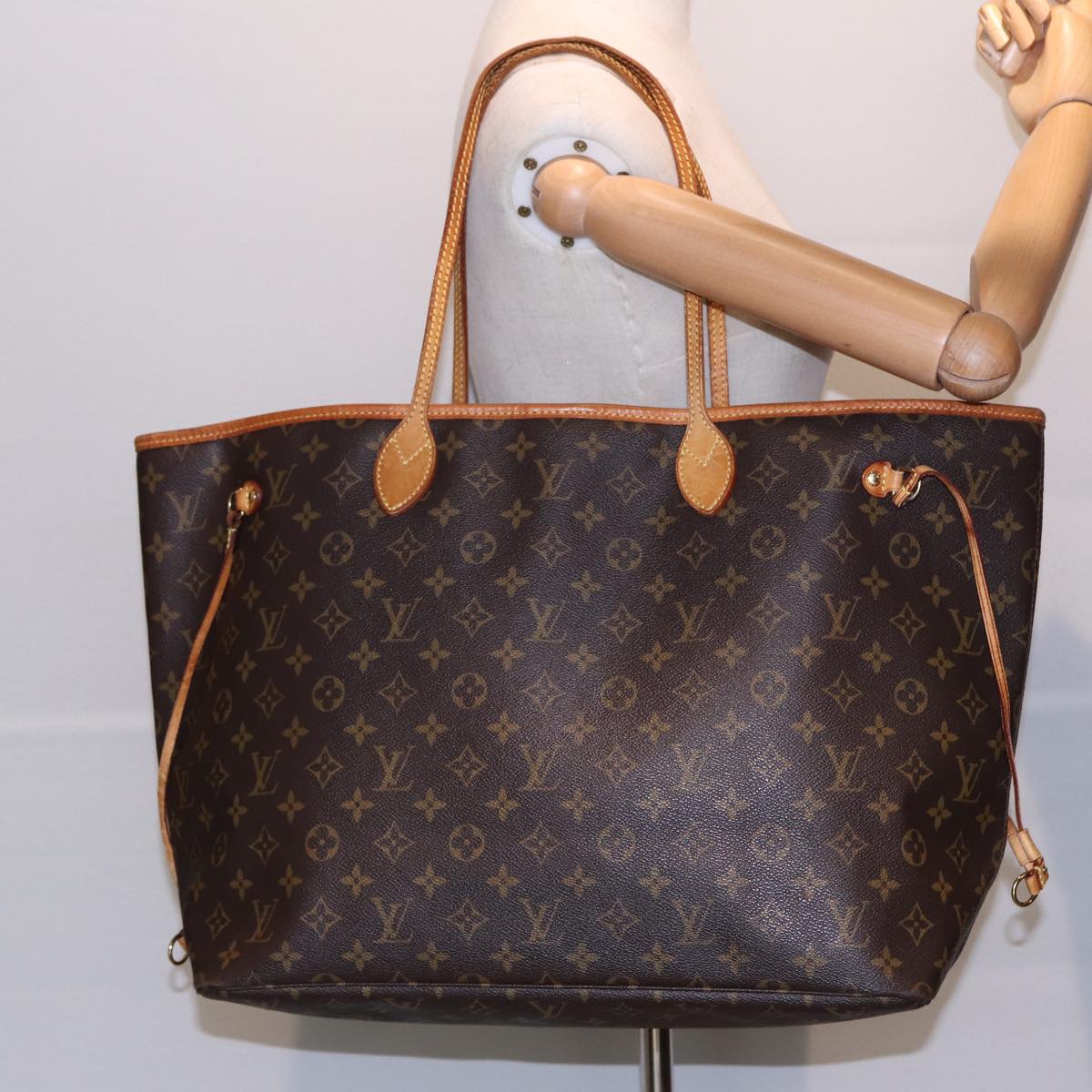 LOUIS VUITTON Monogram Neverfull GM Tote Bag M40157 LV 89214